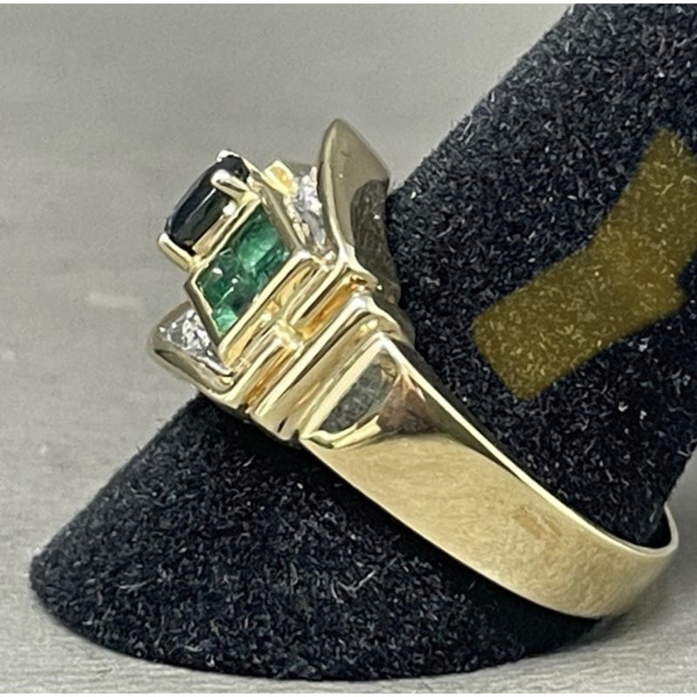 14k Solid Yellow Gold Sapphire, Ruby, Emerald And… - image 4